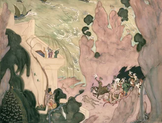 Vorhangdesign für Nikolai Rimski-Korsakows Ballett 